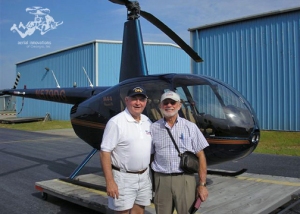 Pilot Ron Carroll with student Sonny Perdue.